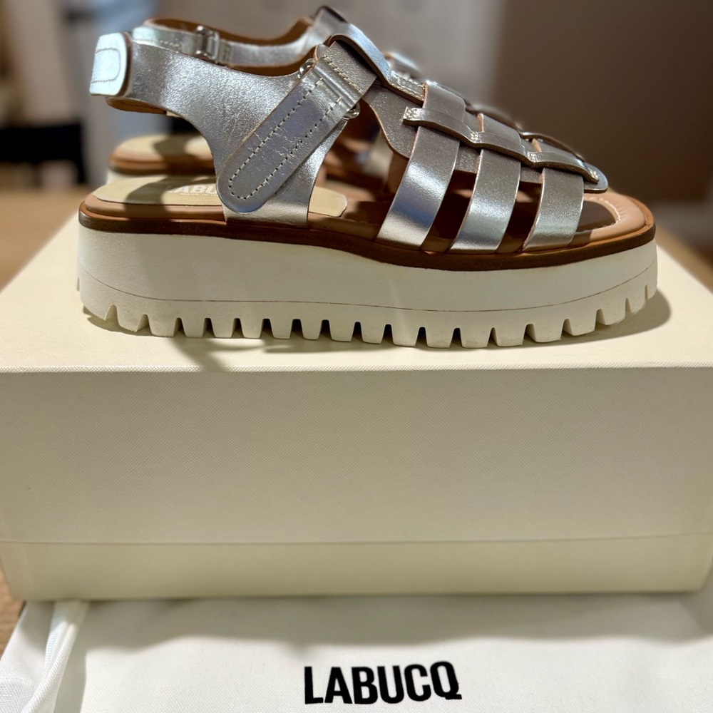 New Labucq Boomer Sport Silver Sandals